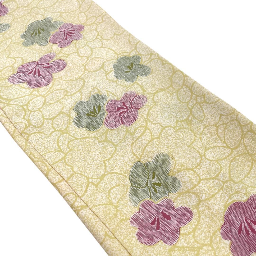  長羽織 正絹 梅尽くし 花柄 淡い抹茶 身丈100 cm 着物 kimonolove 仕立替え品 オゾン消臭サービス A-2111 羽織 着物 浴衣