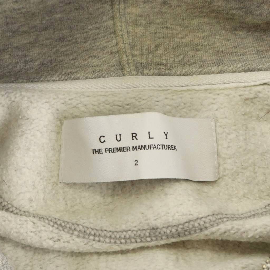 カーリー CURLY パーカー ジップアップ 裏起毛 コットン 2 グレー