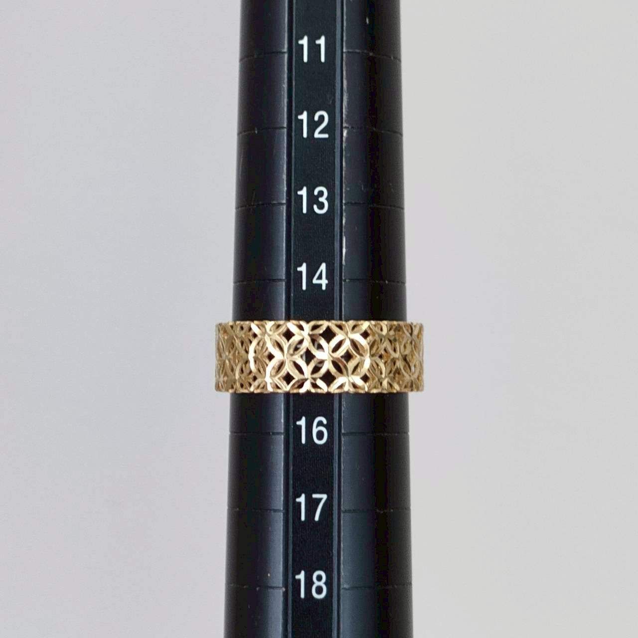 K18植物透かしデザインゴールドリング　13号　1676K2502 K18 デザイン ( 透かし ) リング K18植物透かしデザインゴールドリング