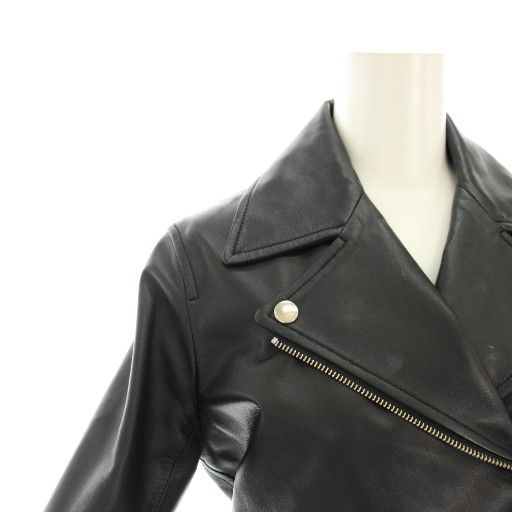 美品 BLENHEIM ブレンヘイム ラムレザー ライダース ジャケット ラムレザーライダースジャケット×ワンサイドアシンメトリースカート