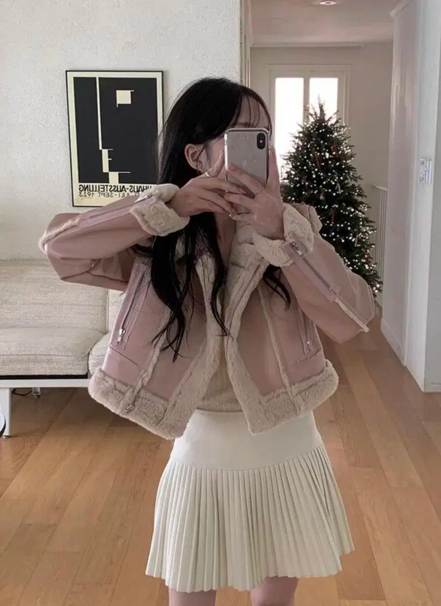 ミニポエ アッシュピンク ヴィンテージ ムートン