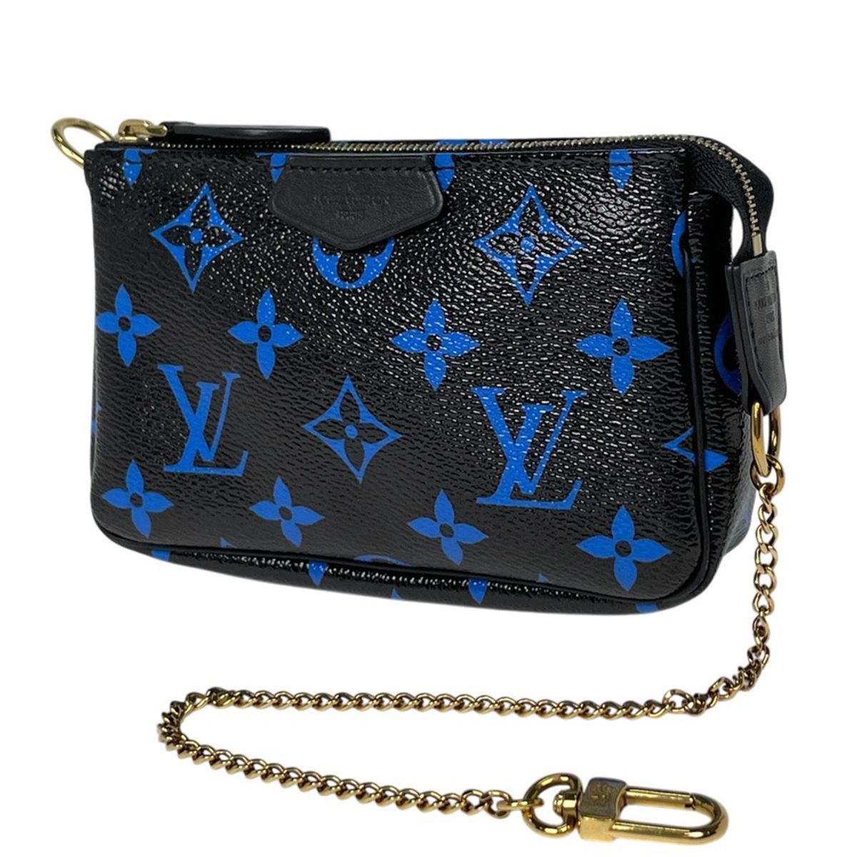 ルイ ヴィトン Louis Vuitton ミニ ポシェット アクセソワール メイク コスメ モノグラム ポーチ モノグラム ノワール ブルー M67237 レディース