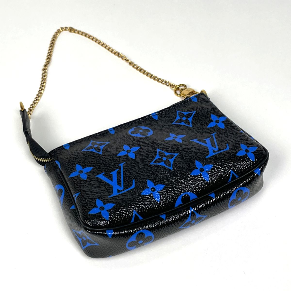 ルイ ヴィトン Louis Vuitton ミニ ポシェット アクセソワール メイク コスメ モノグラム ポーチ モノグラム ノワール ブルー M67237 レディース
