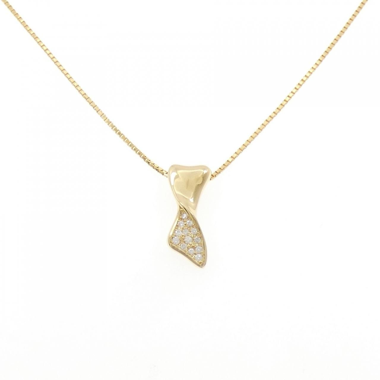 K18YG ダイヤモンド ネックレス 0.13CT