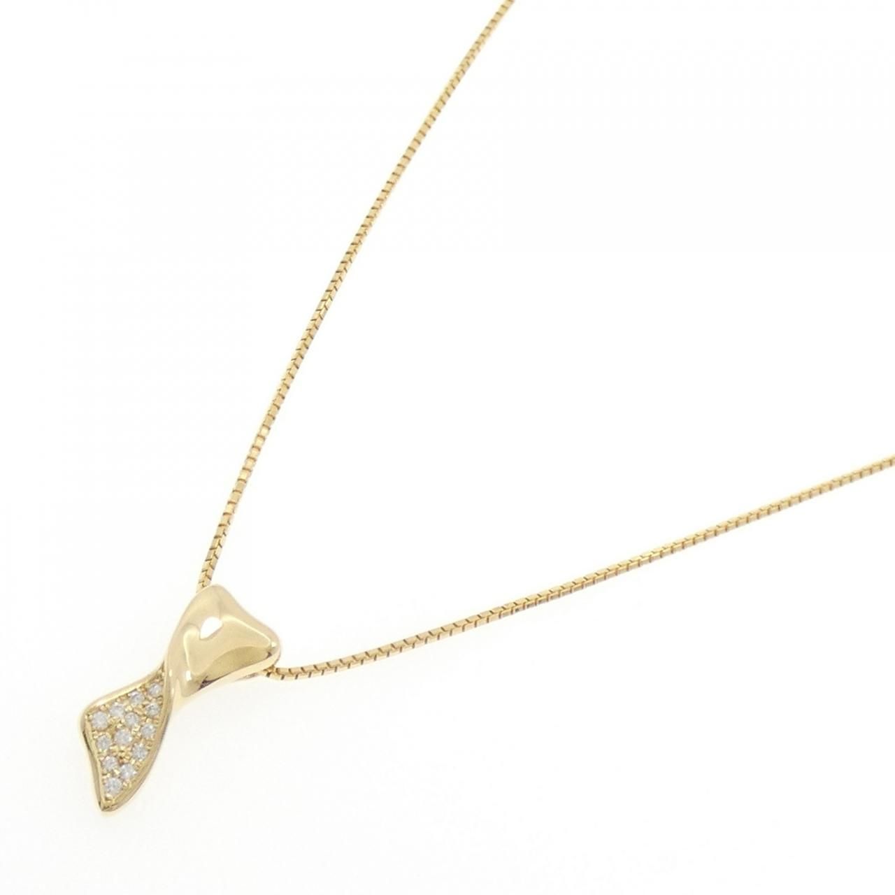 K 18 YG ダイヤモンド ネックレス 0.13 CT