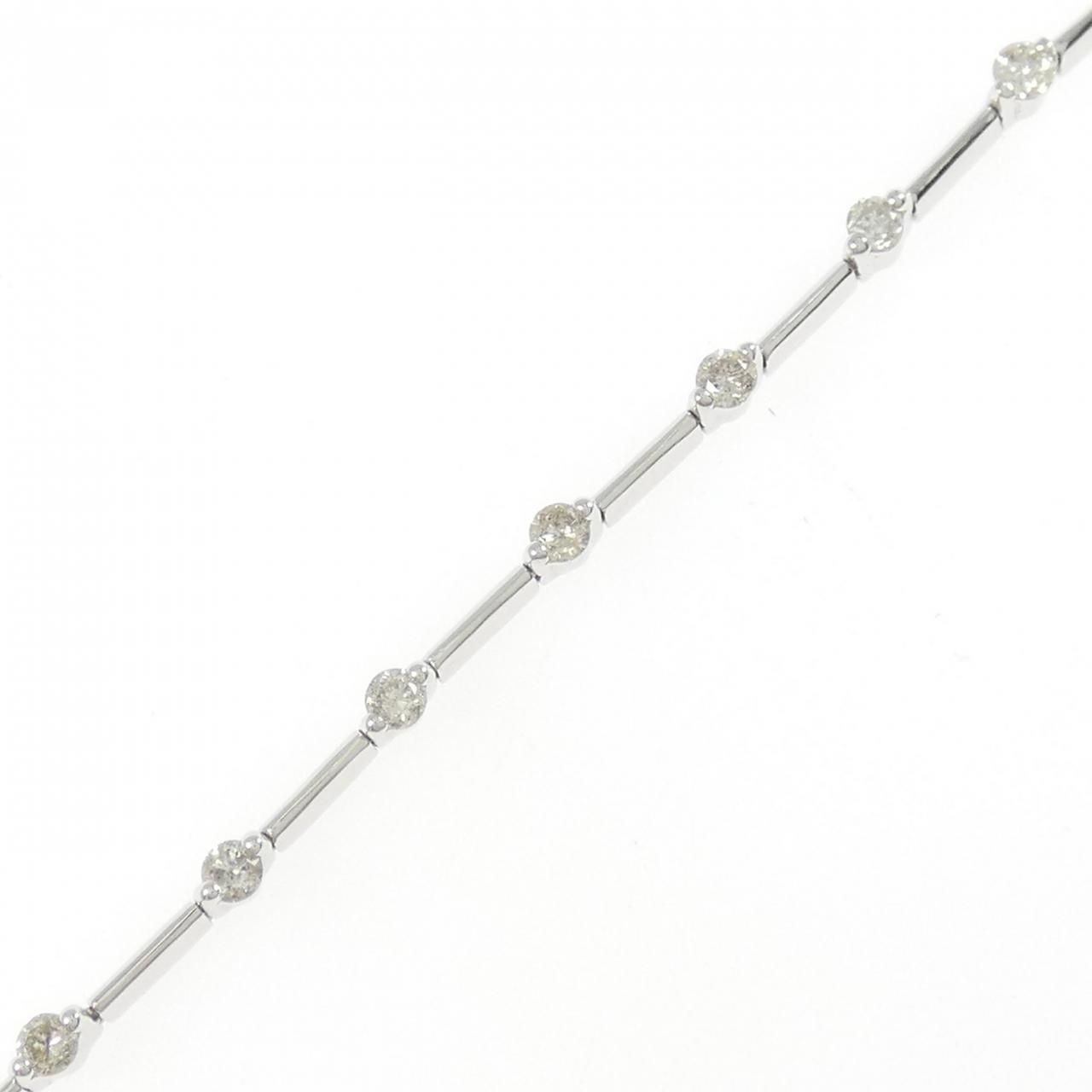 K18WG ダイヤモンド ブレスレット 1.02CT