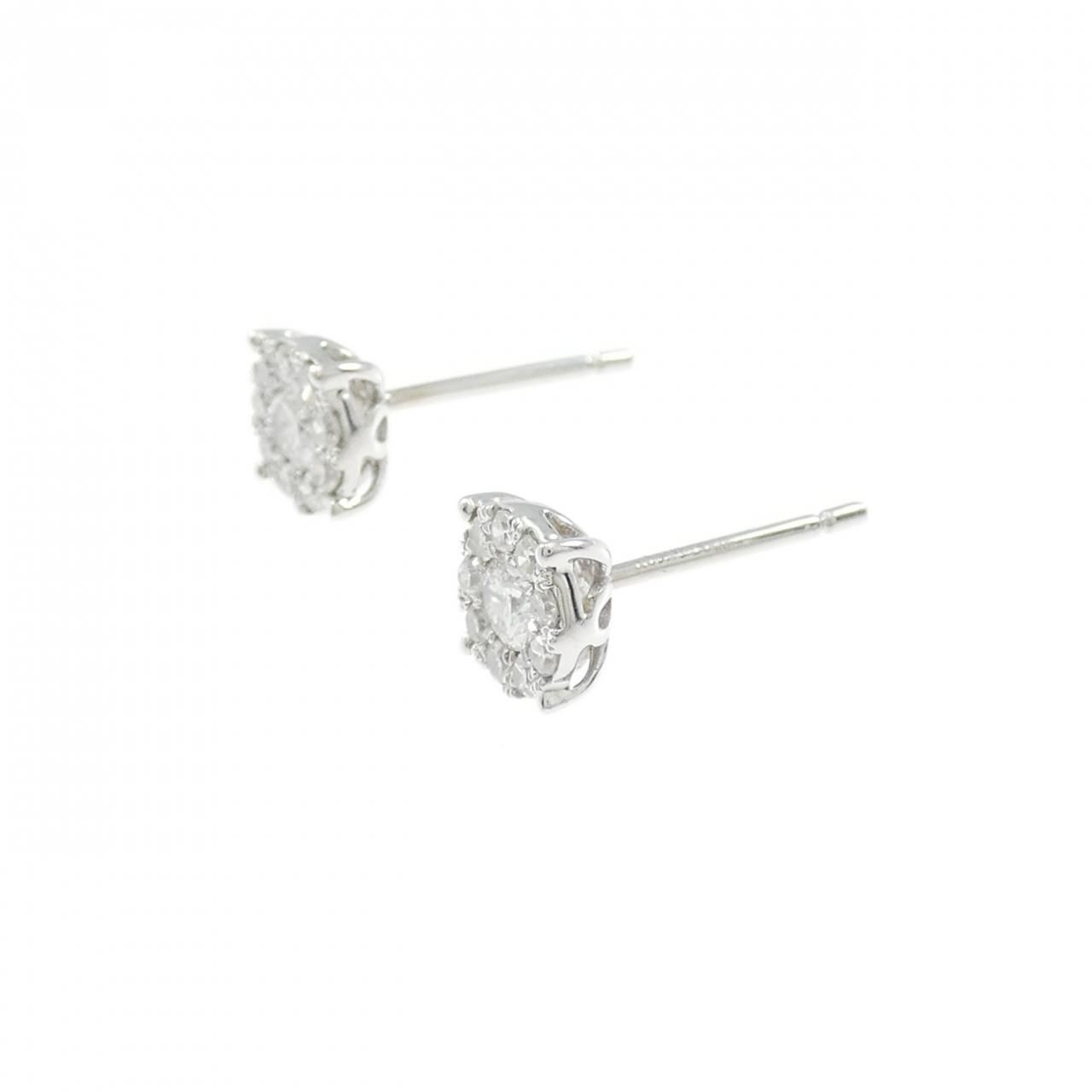 K 18 WG ダイヤモンド ピアス 0.44 CT