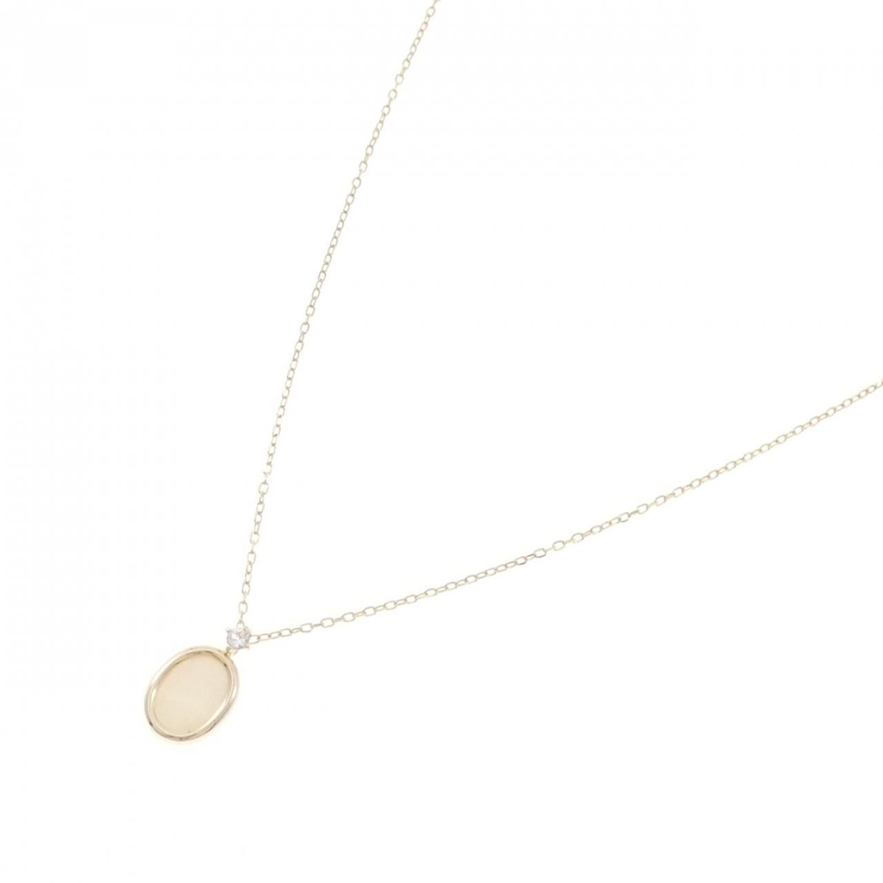 K 10 YG マザーオブパール ネックレス