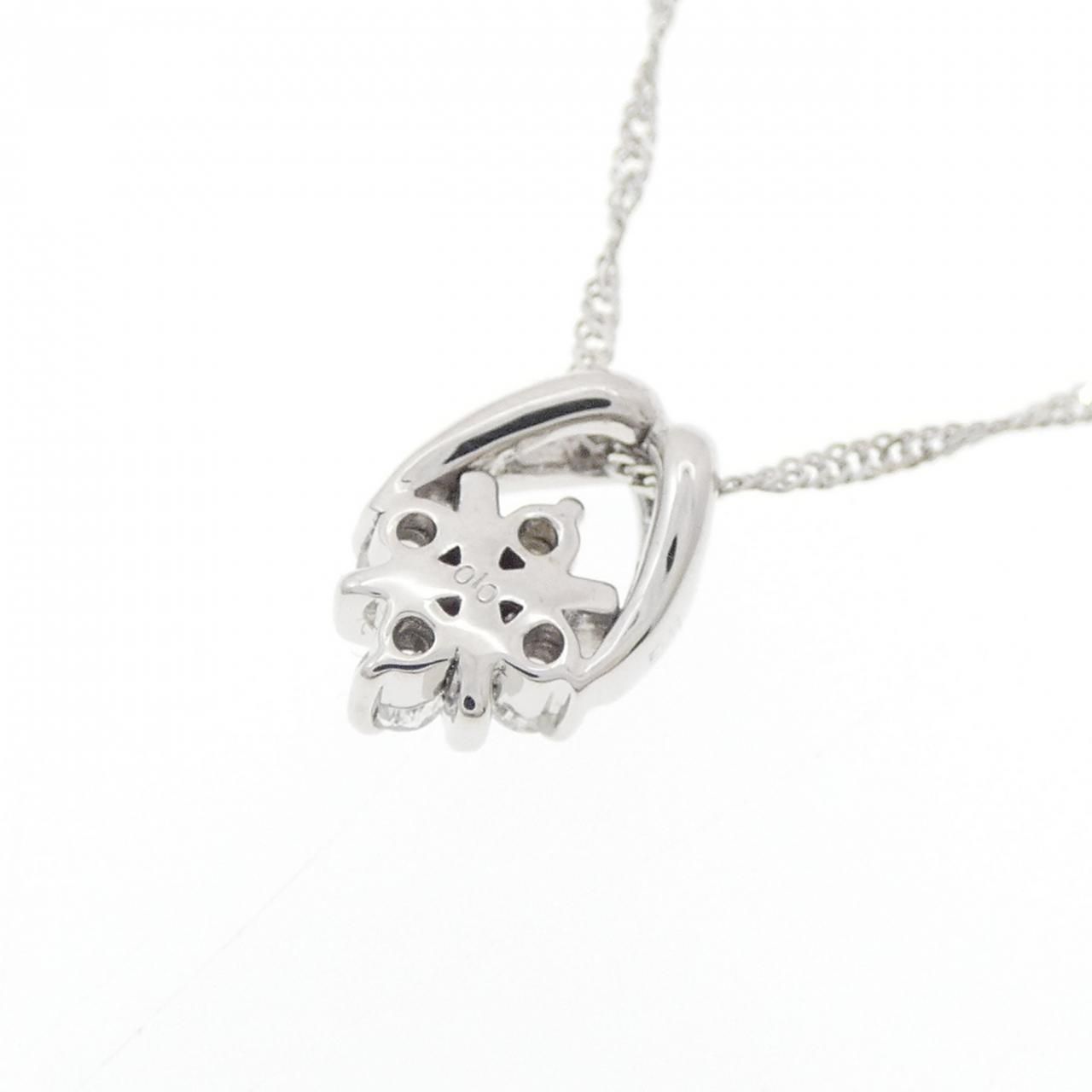  K 18 WG ダイヤモンド ネックレス 0.10 CT ネックレス アクセサリー
