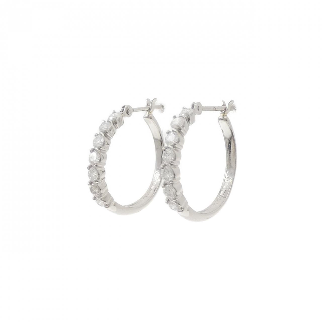 PT 900 ダイヤモンド ピアス 0.58 CT