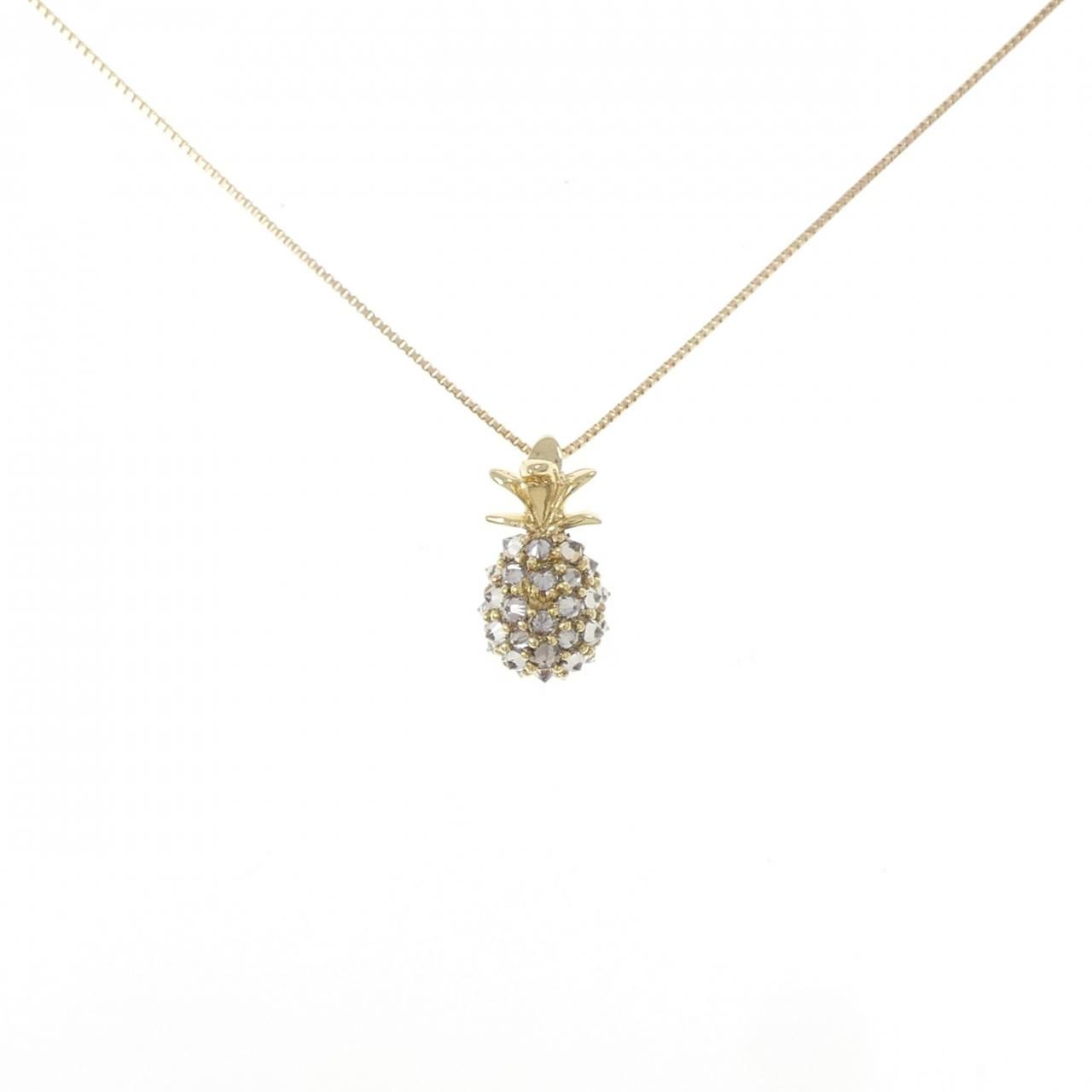 K 18 YG サファイヤ ネックレス 0.16 CT