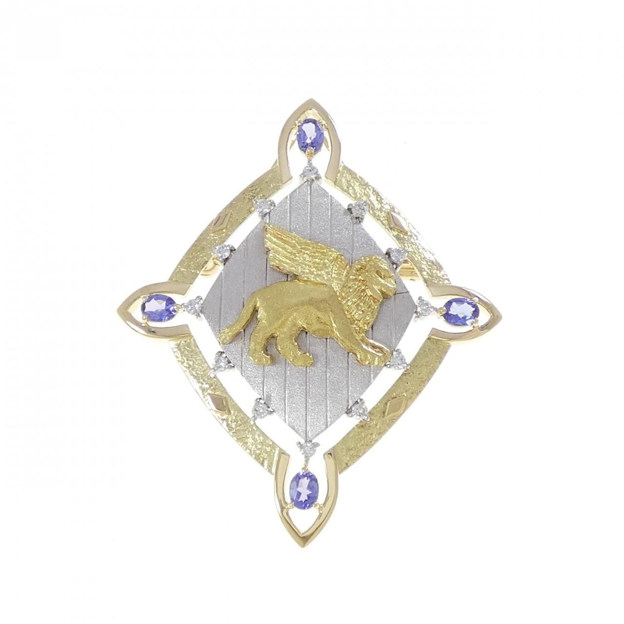 水野薫子 タンザナイト ブローチ 0.61 CT