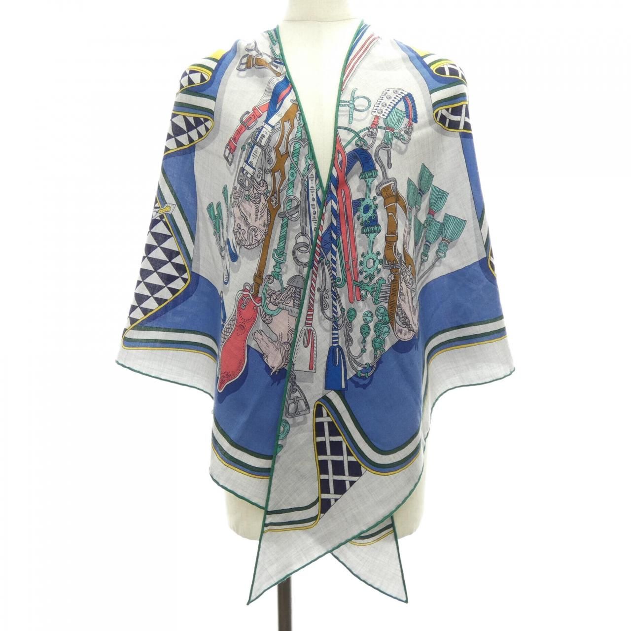 エルメス HERMES BOUQUETS SELLIER H362842S トライアングルジェアン ショール