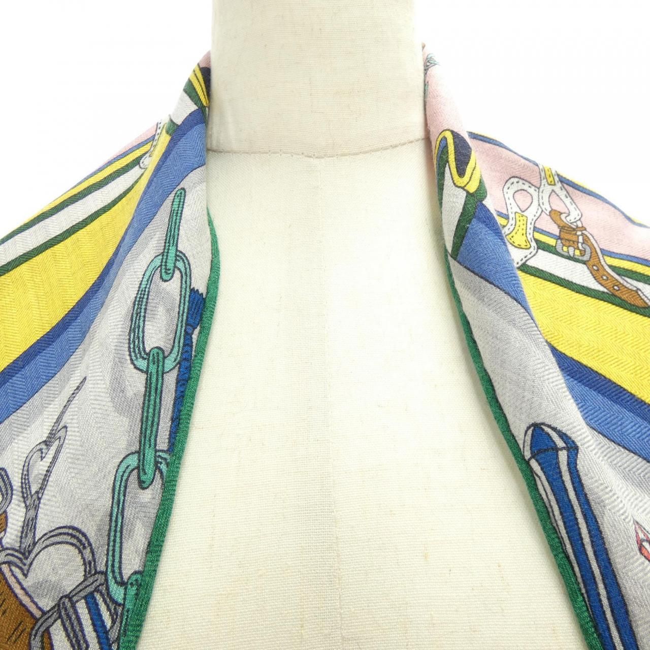  エルメス HERMES SELLIER トライアングルジェアン ショール マフラー 小物