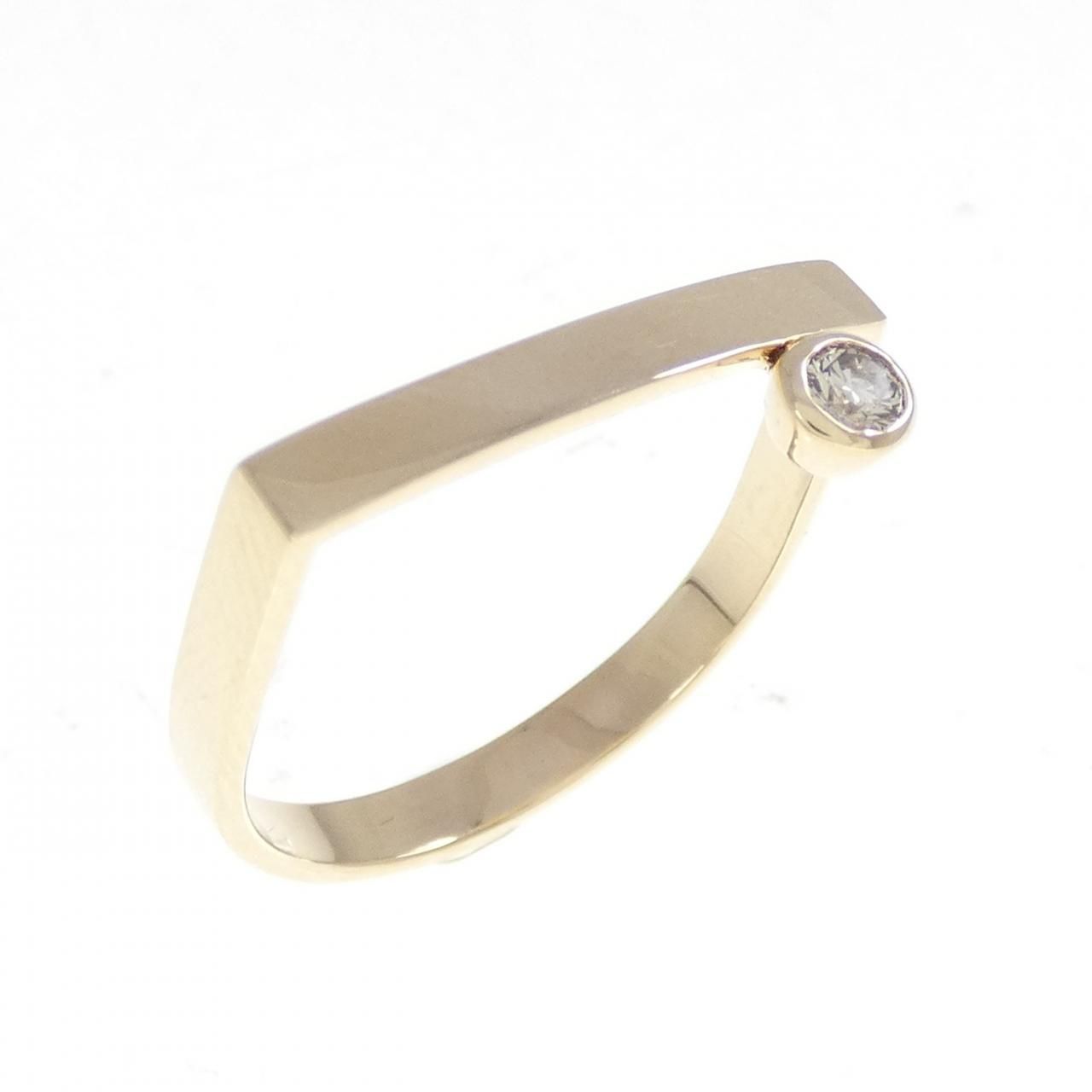 ヒロタカ ゴールドバー リング 0.06 CT