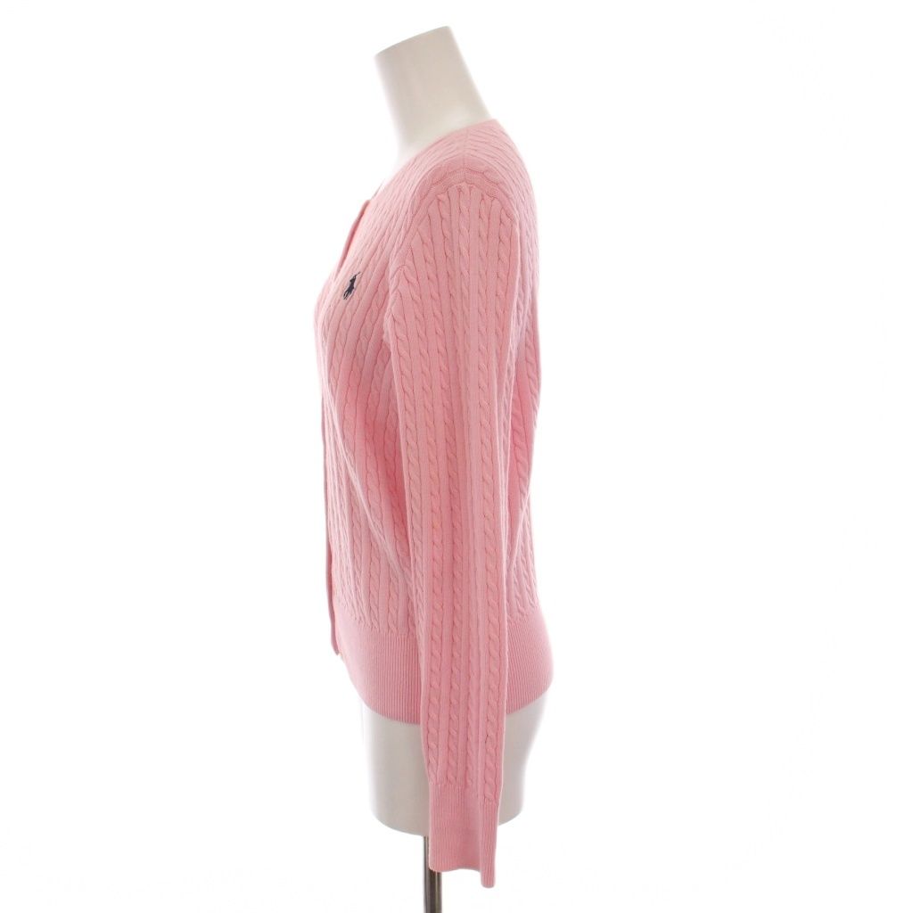 Ralph Lauren ピンク カーディガン 長袖 ラルフロゴ刺繍POLO RALPH LAUREN ピンクカーディガン Mサイズ ラルフ