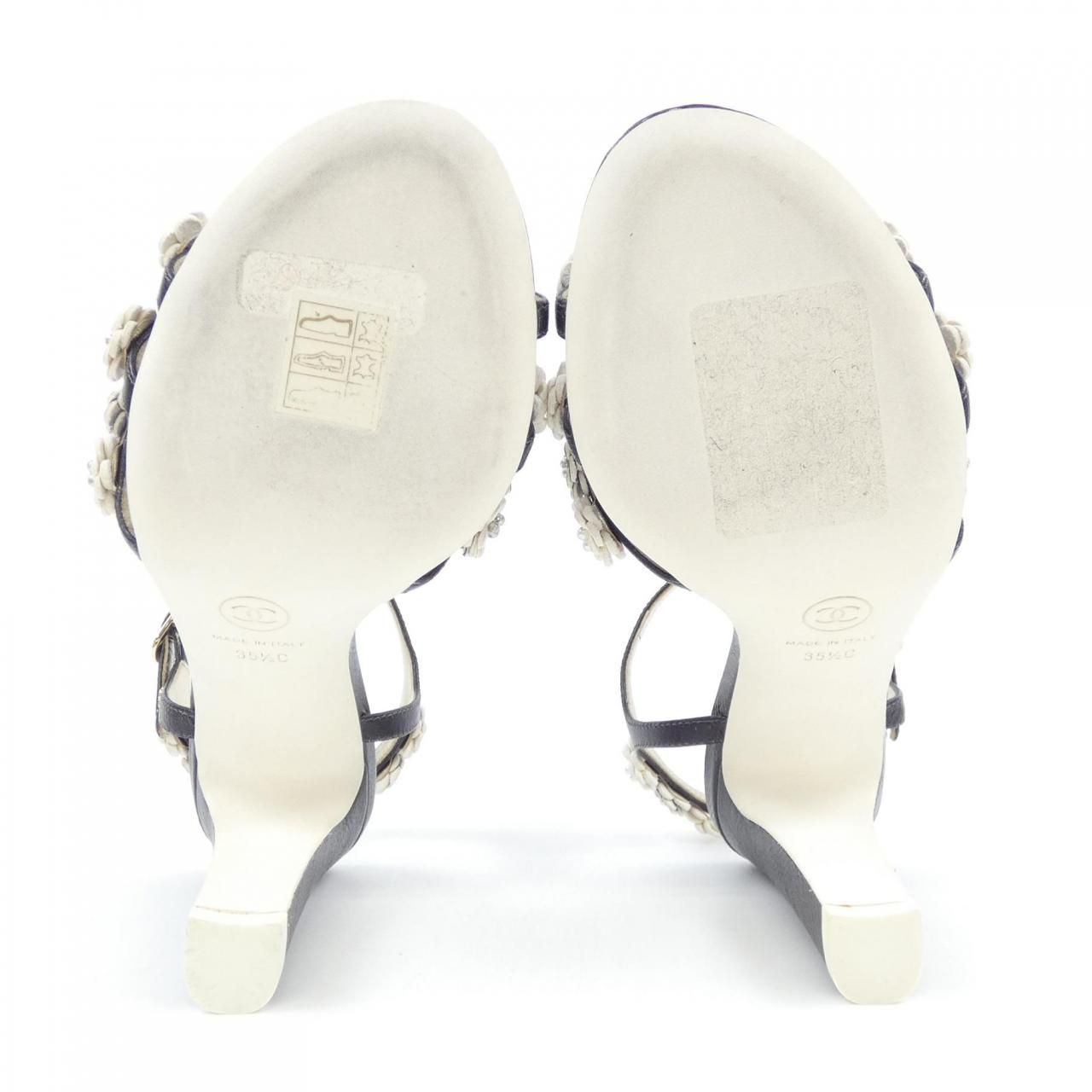 CHANEL シャネル サンダル CHANEL 未使用品△CHANEL シャネル 24C G45428 ココマーク アンクル