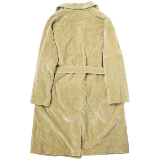 LUCIO VANOTTI ルーチョバノッティ イタリア製 ベルベットガウンコート 1701C16ACMUM66 5 ベージュ ベロア アウター g8264