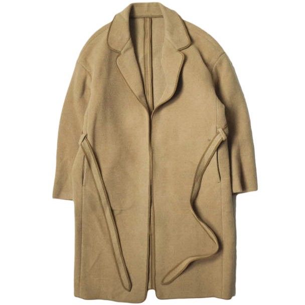 45R フォーティファイブアール パイルカットメルトンのコート 2 キャメル 45rpm パイピング ローブ ガウン アウター g11353