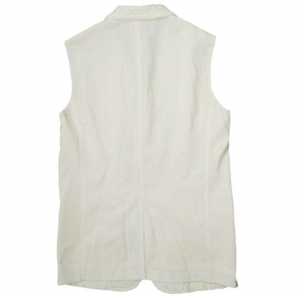 tao COMME des GARCONS タオ コムデギャルソン 22SS レースMIX ニードル加工ベスト TI-V002 M オフホワイト ジレ スリーブレス ジャケット 定価132 000円 トップス g14121