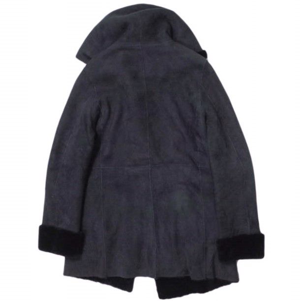 UNKNOWN アンノウン イギリス製 フーデッドムートンコート 32-08-25-08192 Free ネイビー 羊革 シープ アウター g14674