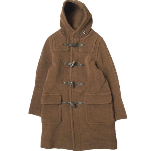 インバーティア イギリス製 NEWTON ABBOT DUFFLE COAT ヘリンボーンウール ダッフルコート N L 15 F 32 ブラウン JOSHUA ELLIS ロング アウター g 14673
