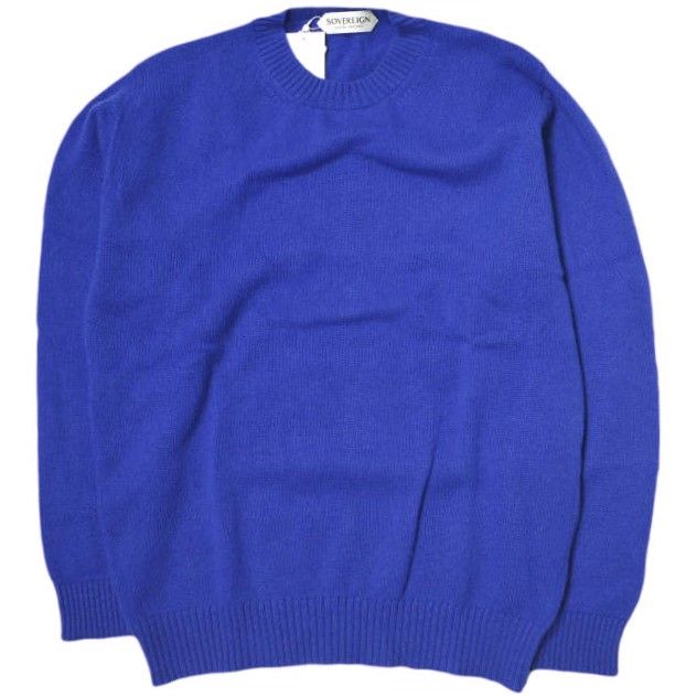 SOVEREIGN ソブリン 21AW スコットランド製 Crew Neck Sweater ウールクルーネックニット 1113-643-4671 42 Royal セーター UNITED ARROWS 定価55 000円 トップス g16513