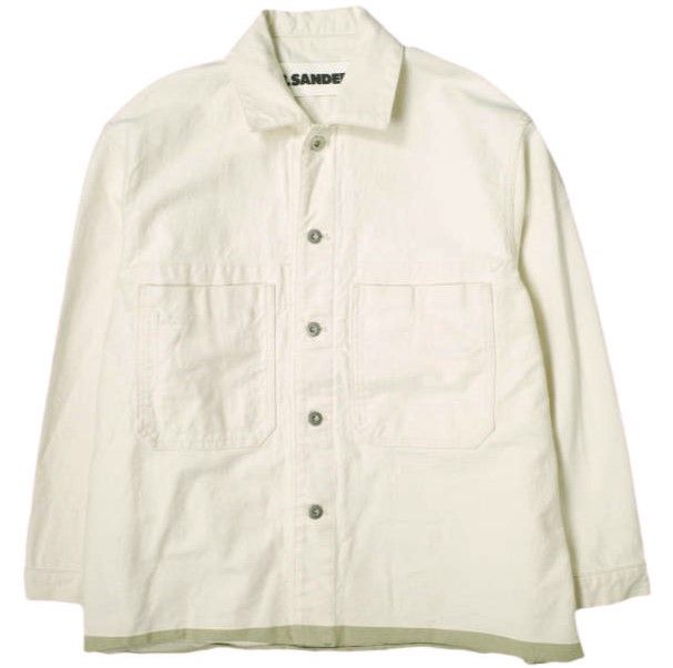 JIL SANDER ジルサンダー 20SS BOXY DENIM JACKET ボクシーデニムジャケット JPUQ664220 S ECRU Gジャン JIL SANDER アウター g20253