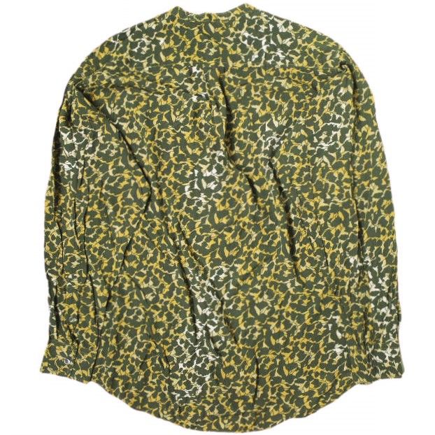 ISABEL MARANT ETOILE イザベルマラン エトワール レーヨンプリントノー ブラウス 824-63409 36 マスタード 花柄 イチョウ柄 長袖 シャツ トップス g20256