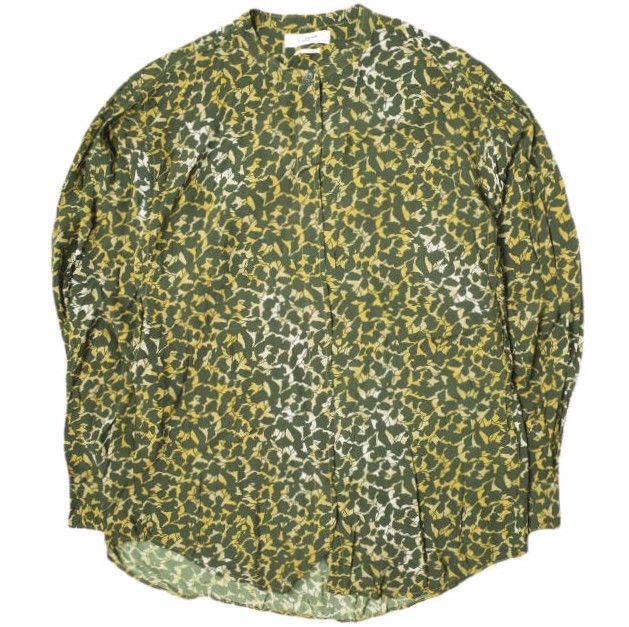 ISABEL MARANT ETOILE イザベルマラン エトワール レーヨンプリントノー ブラウス 824-63409 36 マスタード 花柄 イチョウ柄 長袖 シャツ トップス g20256