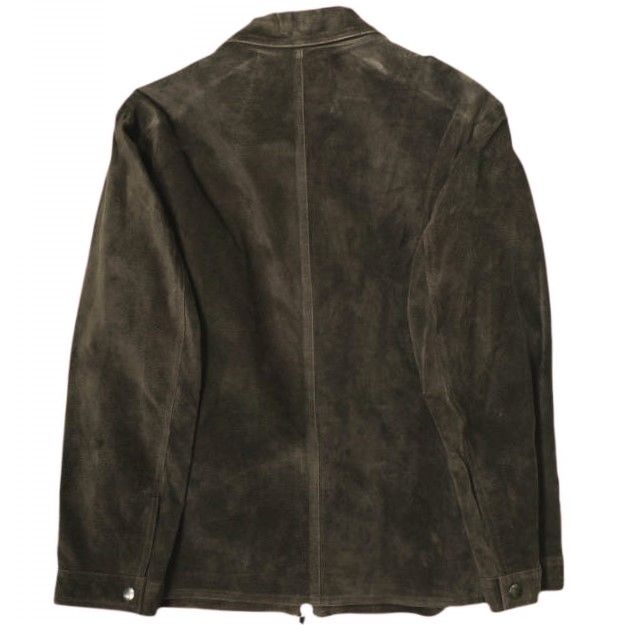 EMMETI x SOVEREIGN エンメティ ソブリン 別注 イタリア製 JADER ピッグスエードシングルライダースジャケット 98-7927 50 DARK BROWN 革ジャン レザージャケット アウター g20715