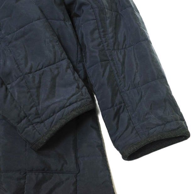 COAT シルクキルトフーデッドコート