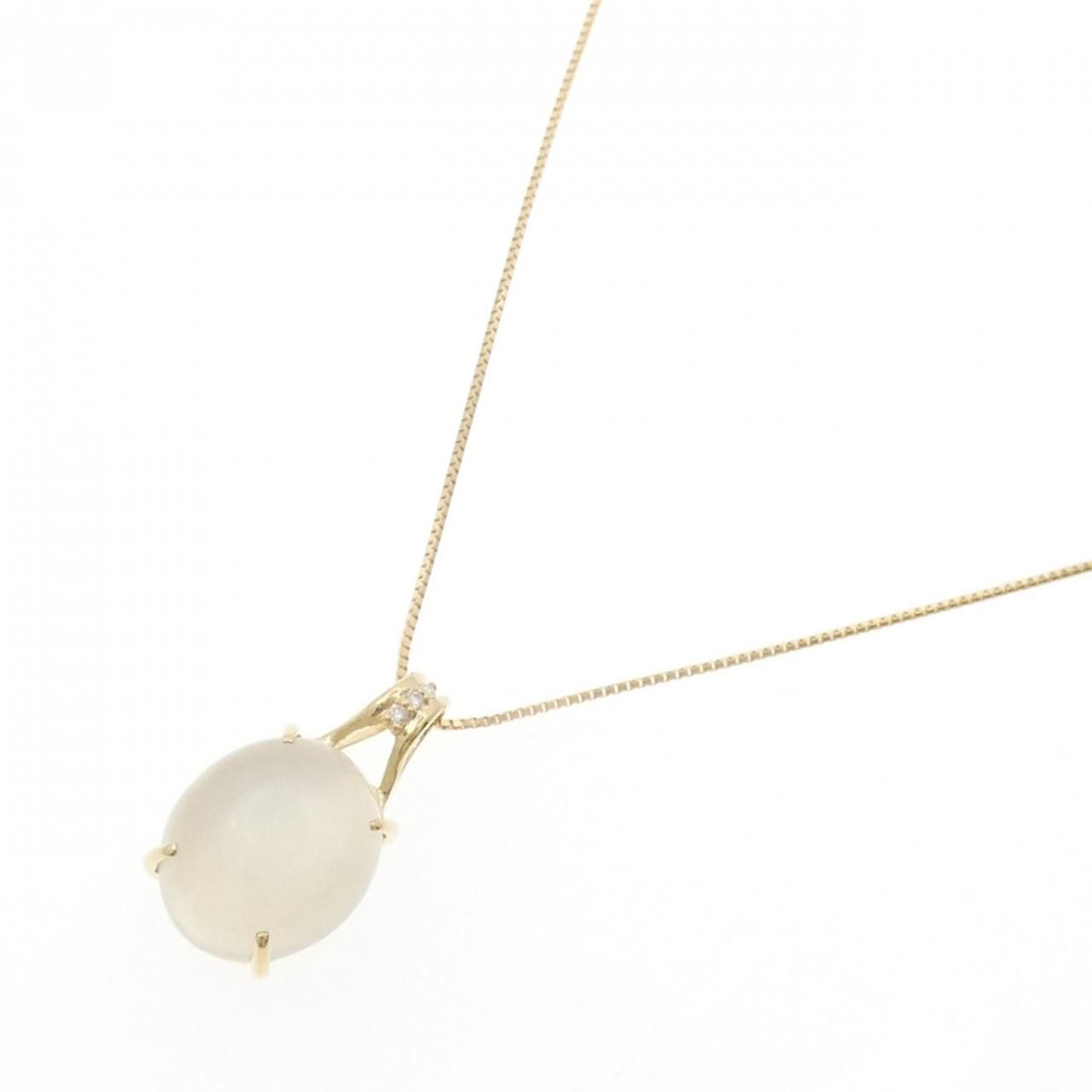 K 18 YG ムーンストーン ネックレス 6.00 CT