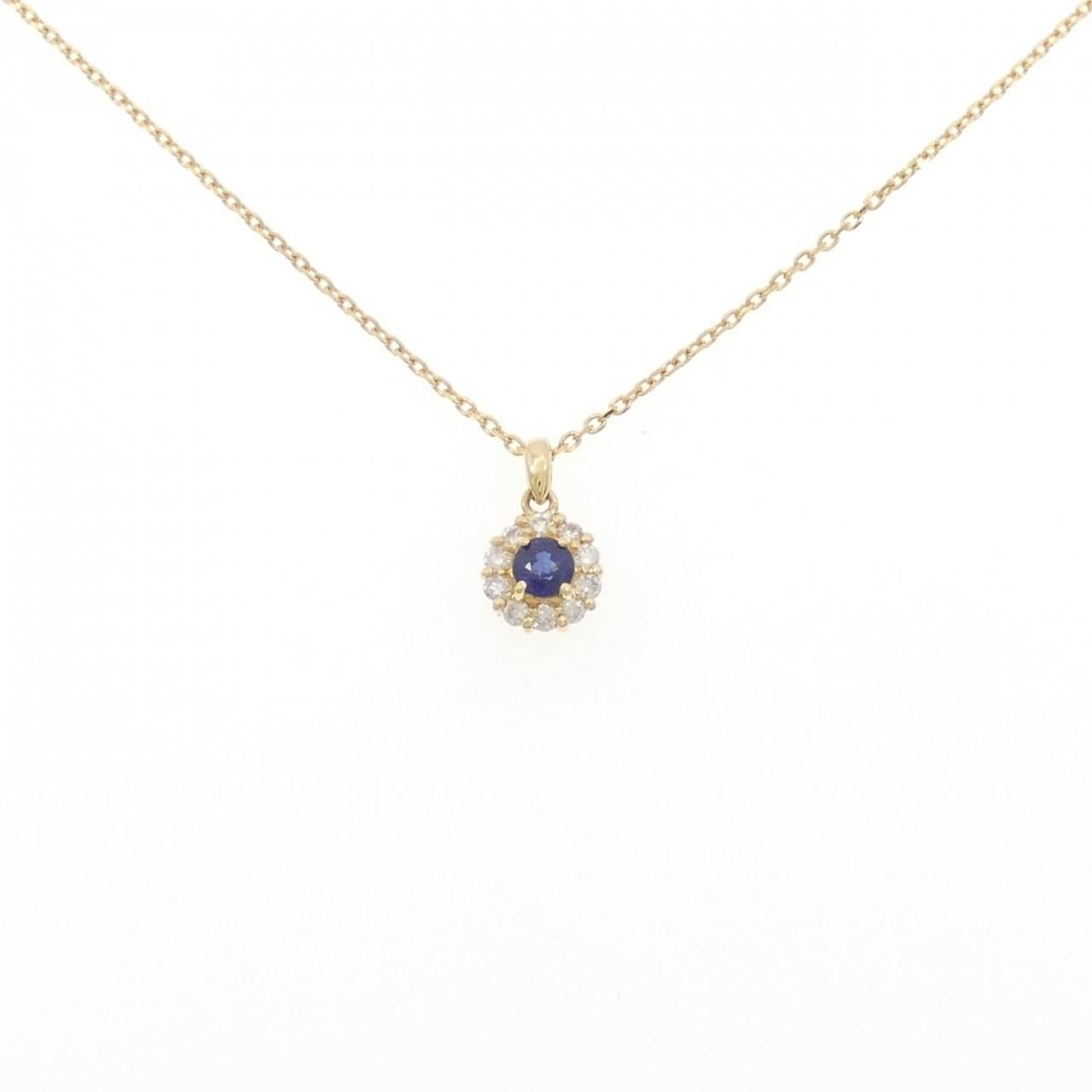 K18YG サファイヤ ネックレス 0.18CT