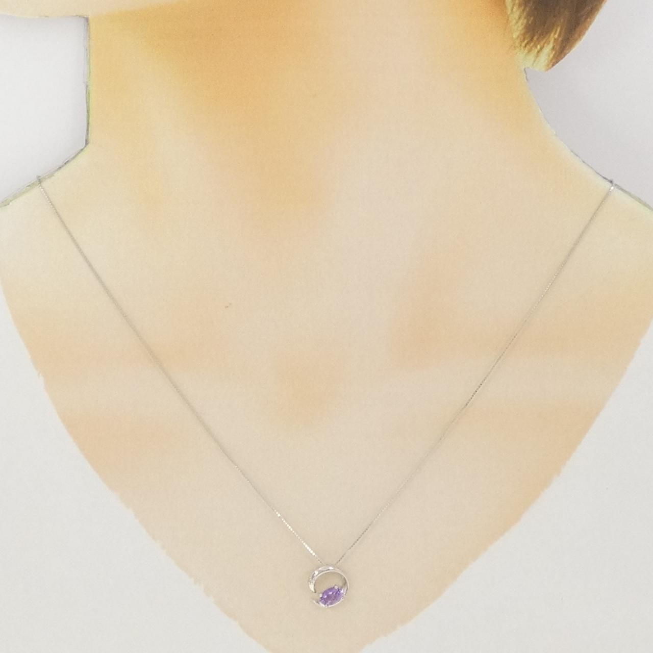  K 14 WG アメジスト ネックレス ネックレス アクセサリー