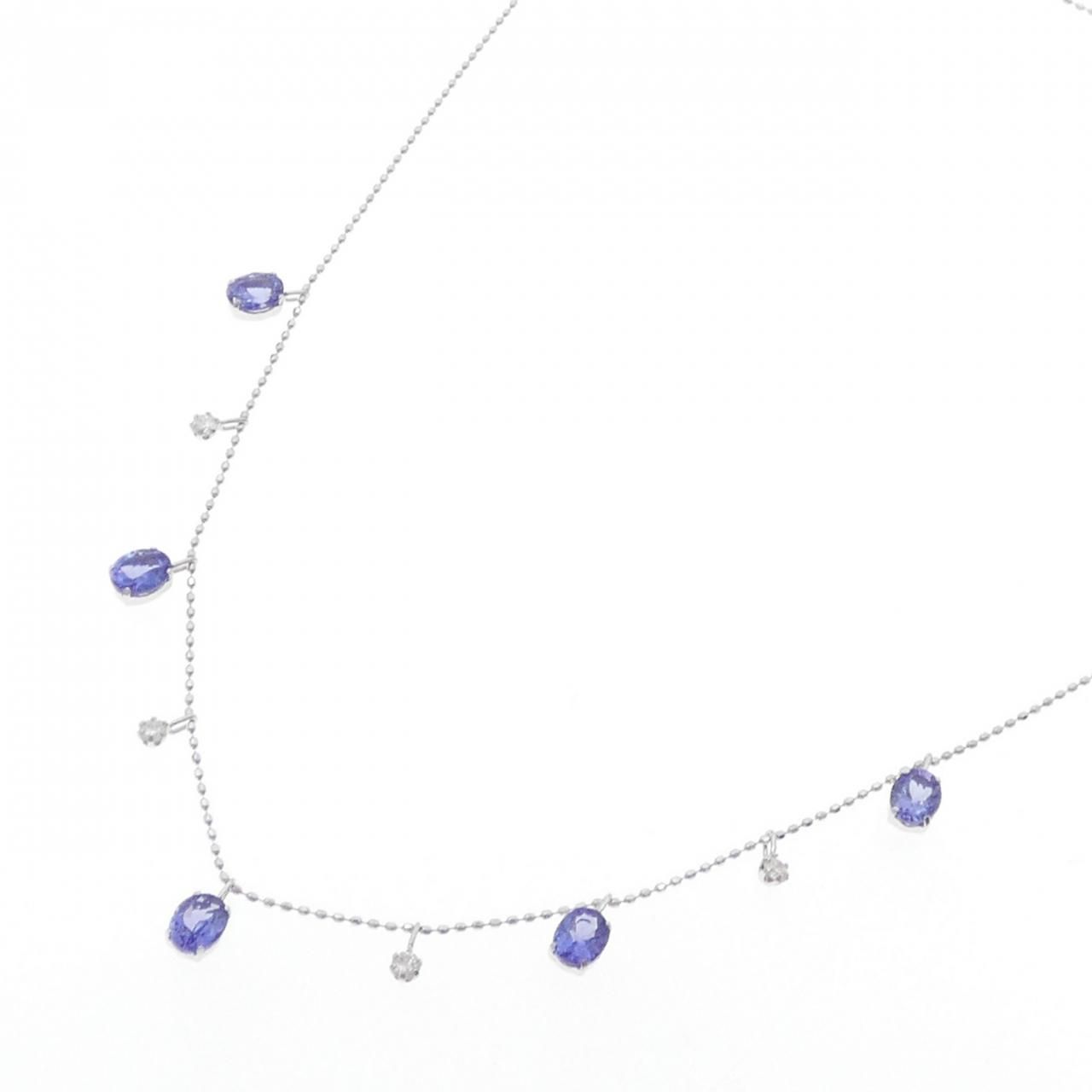 K 18 WG タンザナイト ネックレス 1.68 CT