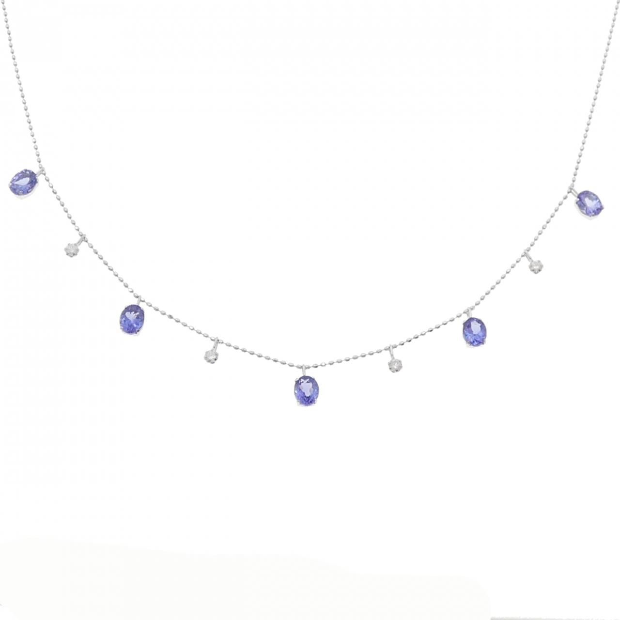 K18WG タンザナイト ネックレス 1.68CT