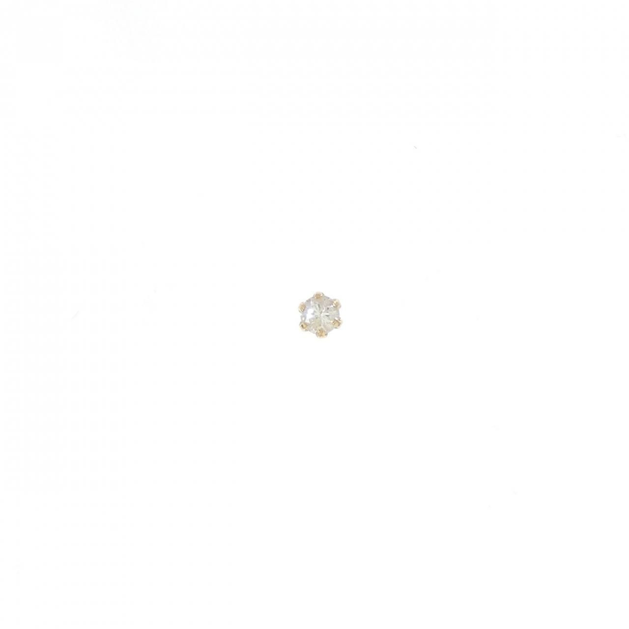 K 18 YG ダイヤモンド ピアス 0 05 CT 片耳