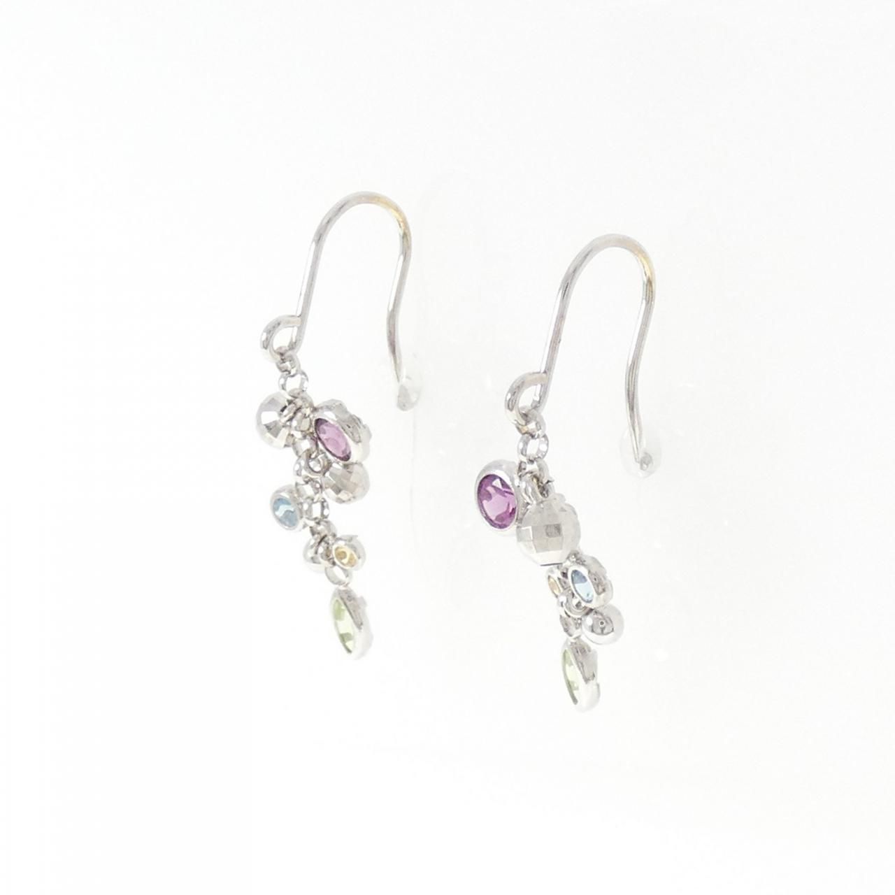 K 14 WG ストーン ピアス