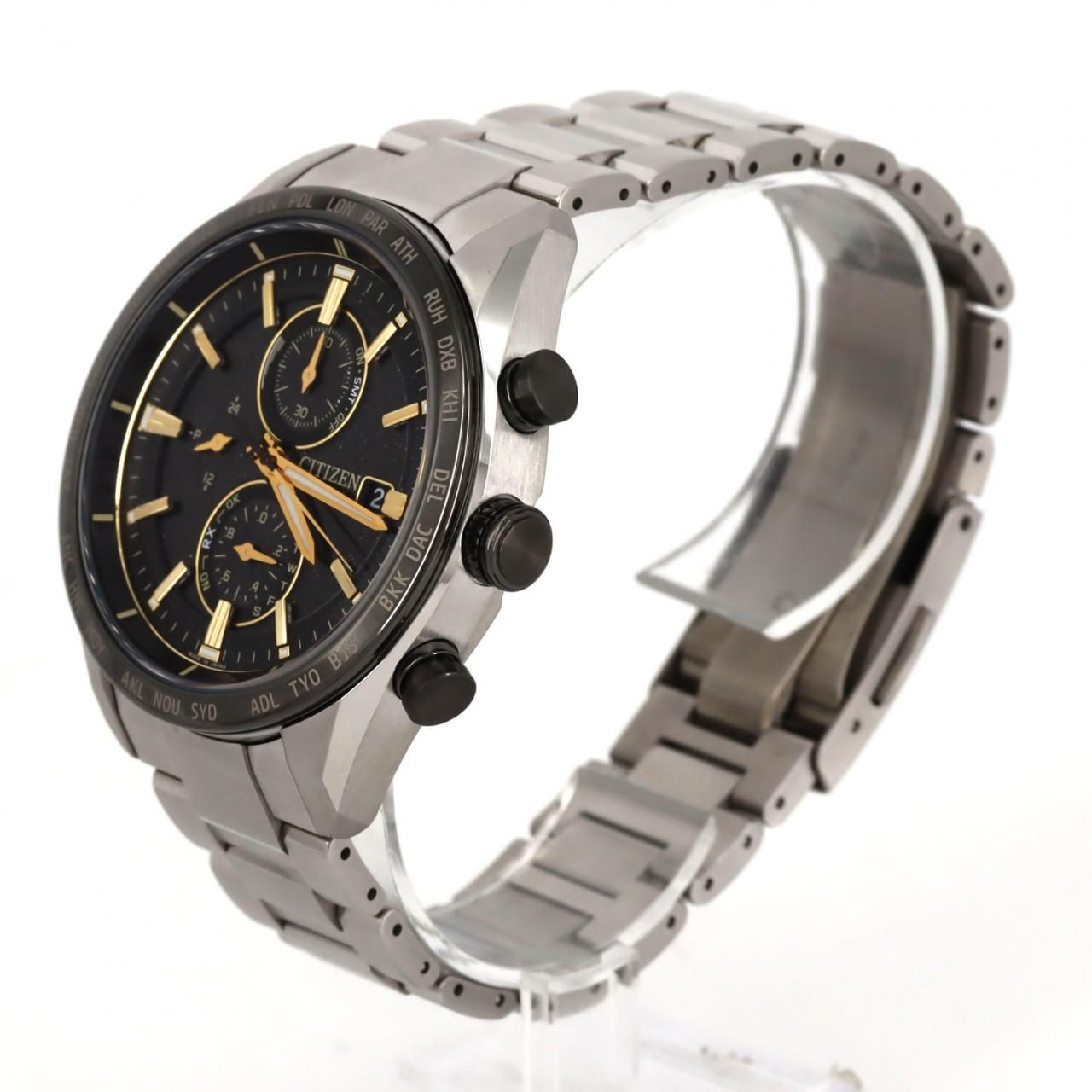 シチズン アテッサ 電波時計 TI LIMITED H800-A1CN209 AT8184-57E TI ソーラークォーツ