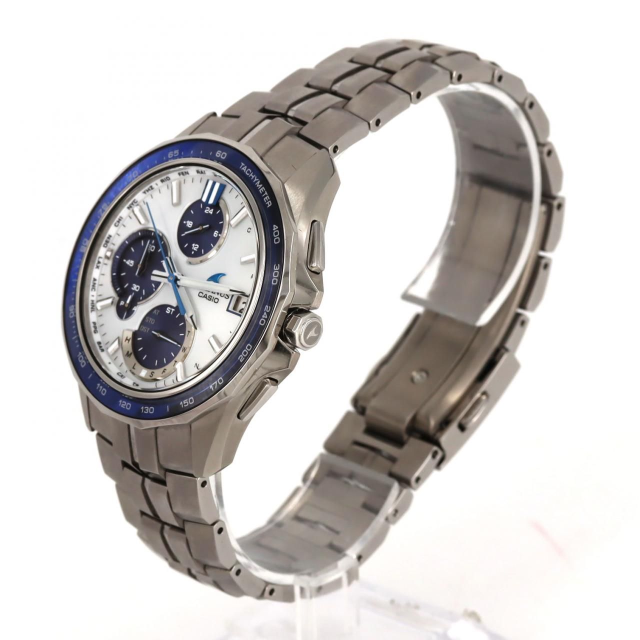 カシオ オシアナスマンタ 電波時計 TI OCW-S7000D-7AJF TI ソーラークォーツ