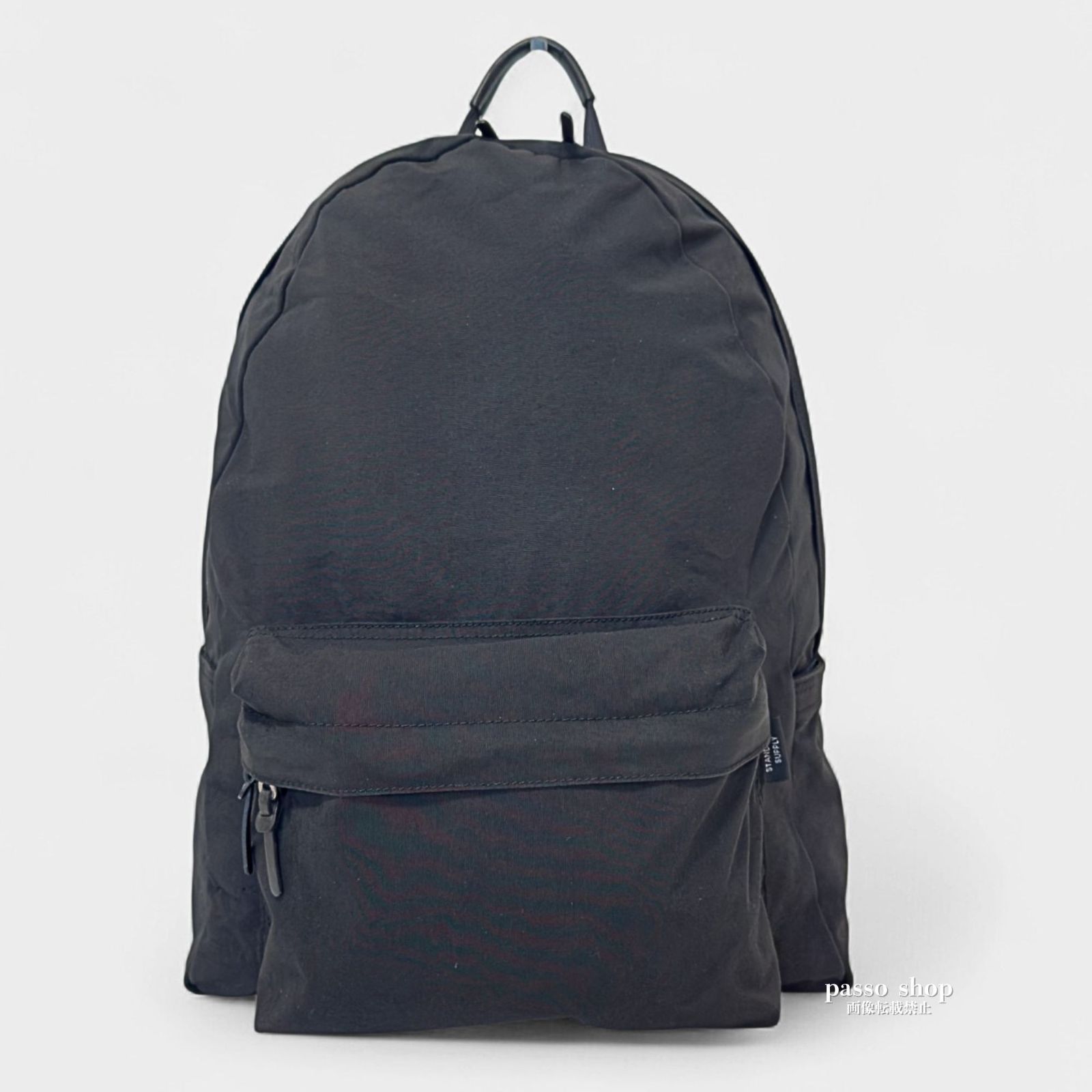 サプライ デイパック リュック ナイロン レザー ブラック