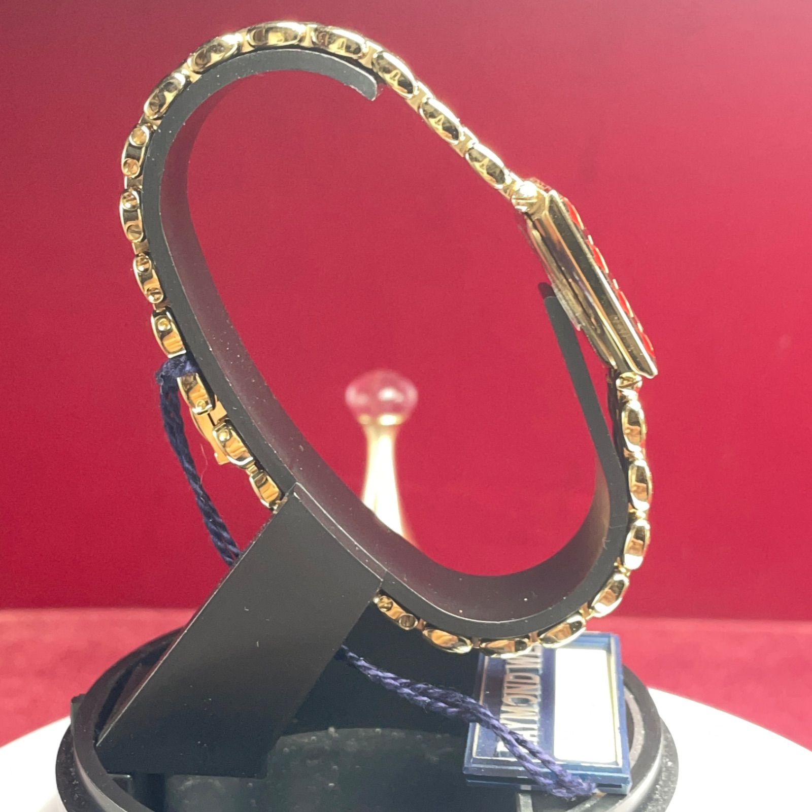  18 KGP RAYMOND WEIL シェル文字盤 QZ SSベルト アンティーク ヴィンテージ スクエア ゴールド 稼働 クォーツ レイモンドウィル 腕時計(クォーツ) 腕時計(アナログ)