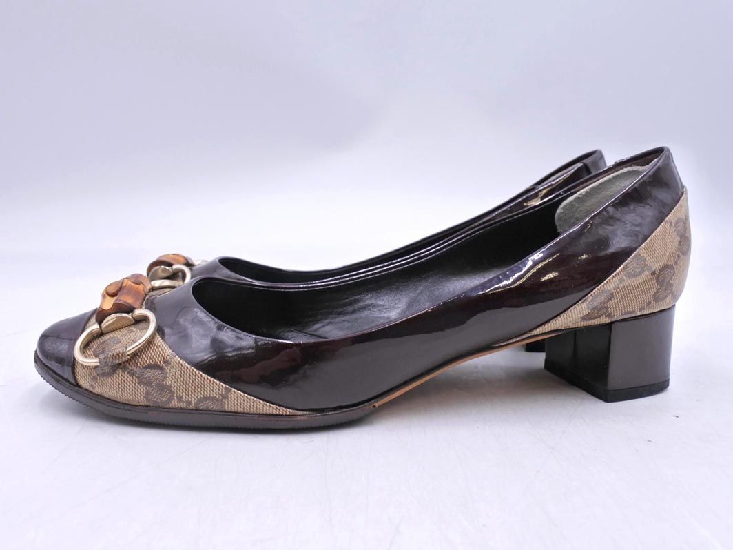 グッチ　GUCCI エナメルパンプス GUCCI グッチ エナメル ハイヒール 36 1/2 23.5cm | REGASTOCK