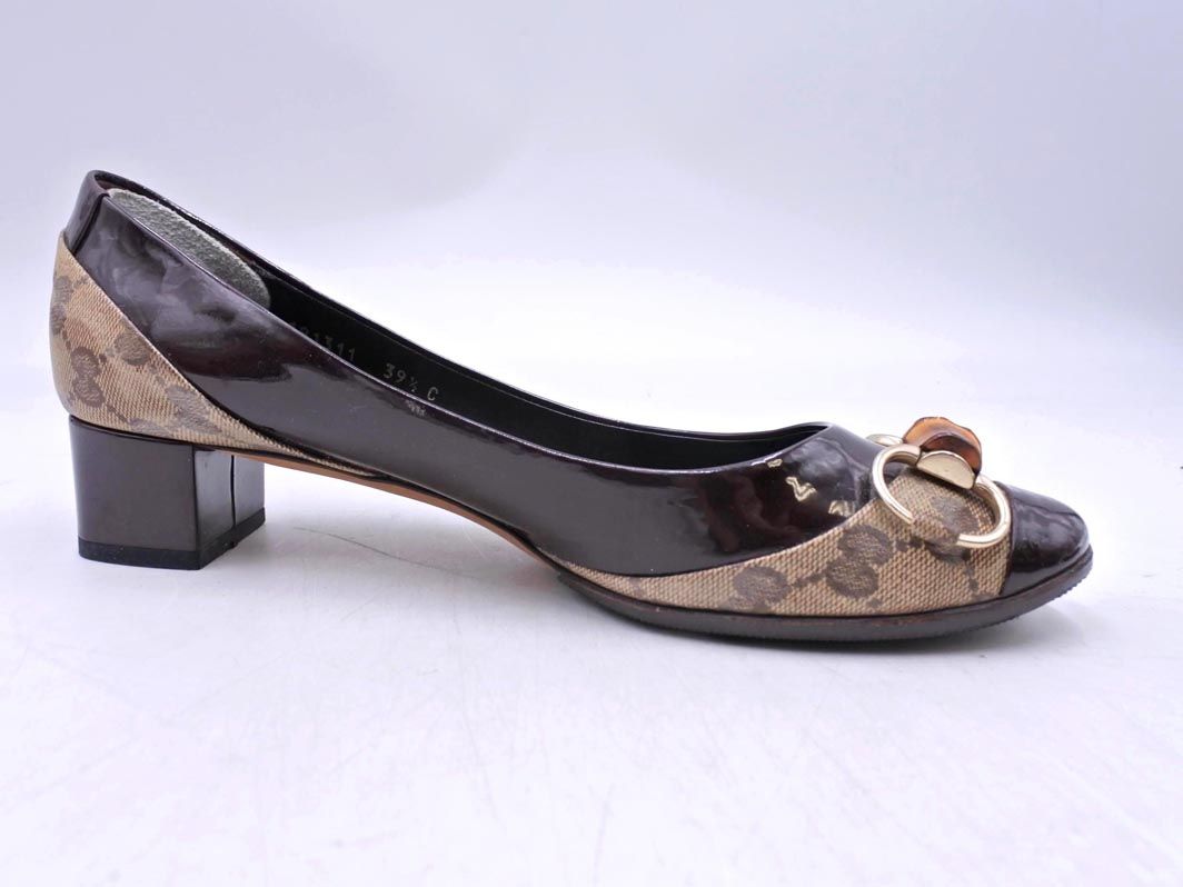 【⭕️現品限り】 新品 未使用 GUCCI エナメル パンプス 黒 36H GUCCI グッチ エナメル ハイヒール 36 1/2 23.5cm | REGASTOCK