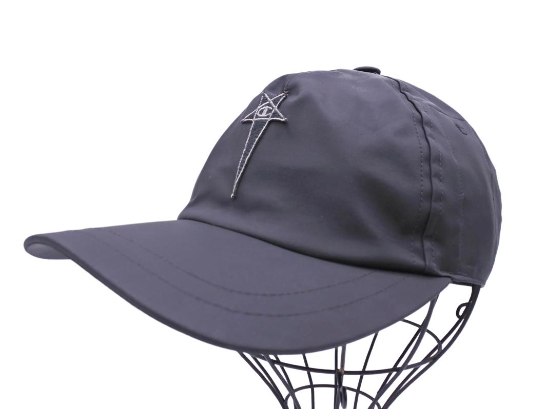 RICK OWENS リックオウエンス CHAMPION CW01D6095 ワッペン キャップ sizeONE 黒 メンズ