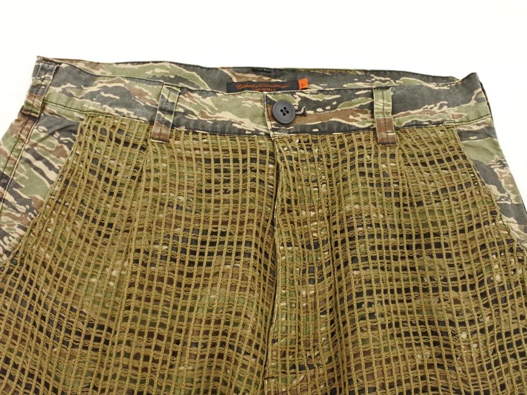 激安大特集！ Undercover アンダーカバー カモフラージュ ネット カーゴ ハーフ パンツ size1 カーキ メンズ