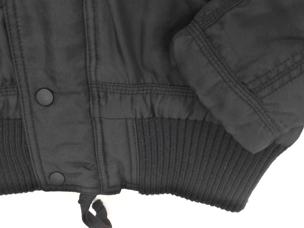 goa ゴア ラクーンファー 裏ボア 2WAY ダブルジップ 中綿 ミリタリー ジャケット sizeF 黒 メンズ