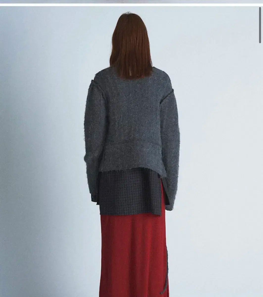 VERSO ベルソ リバーシブル アルパカ カーディガン クールグレー