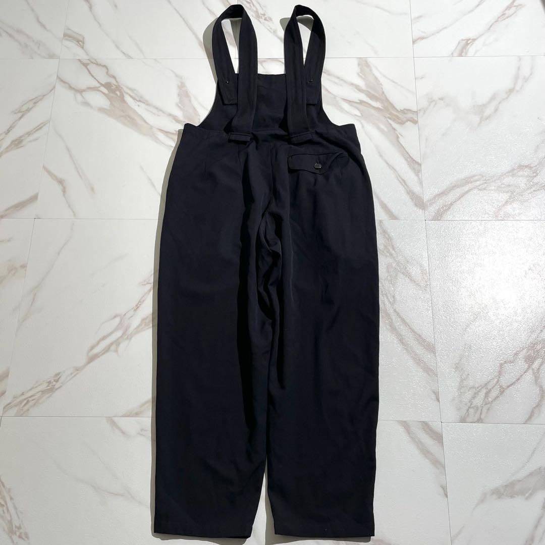 Y s ワイズ Yohji Yamamoto ヨウジヤマモト ウールギャバジン Wool gabardine ブラック 黒 オーバーオール Overalls オールインワン All-in-one Mサイズ相当 レディース